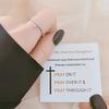 Изысканное серебряное кольцо для женщин Вневременное христианское кольцо-крест Новая мода Вечеринка Подарок Ювелирные изделия