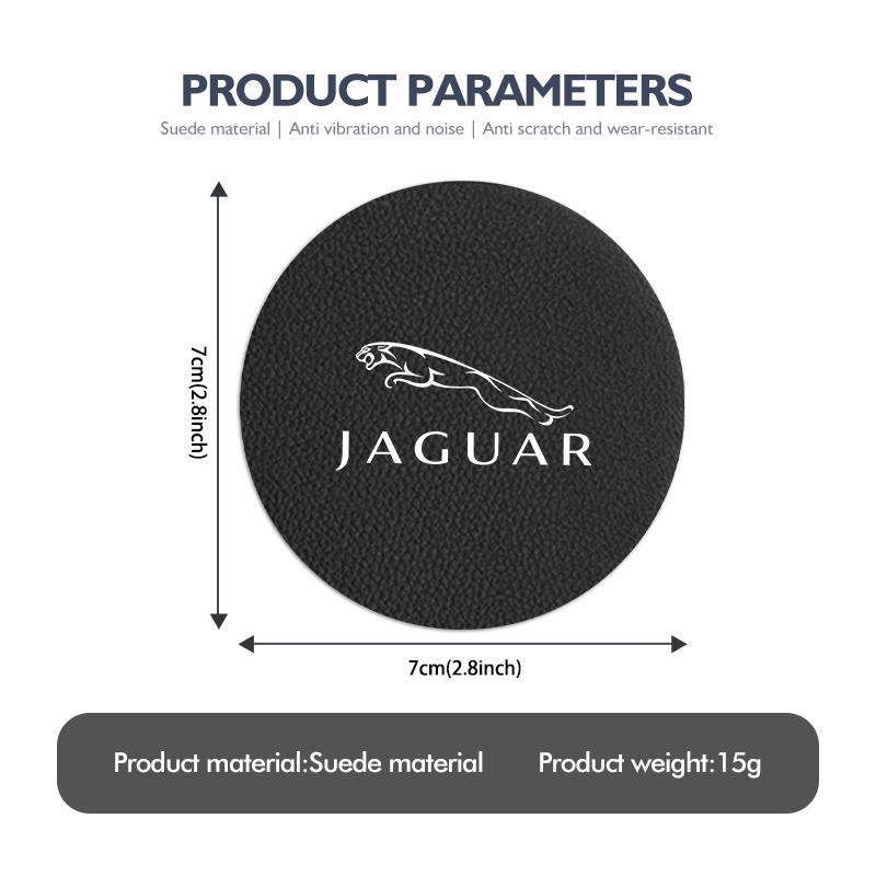 Для Jaguar 2 шт. Замшевые автомобильные подставки под стаканчики Нескользящий коврик Подставки под напитки S-Type F-Type X-Type F-Pace I-Pace E-Pace XJR XE LL78