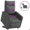 VidaXL Electric Massage Recliner Dark Grey Fabric 3324074