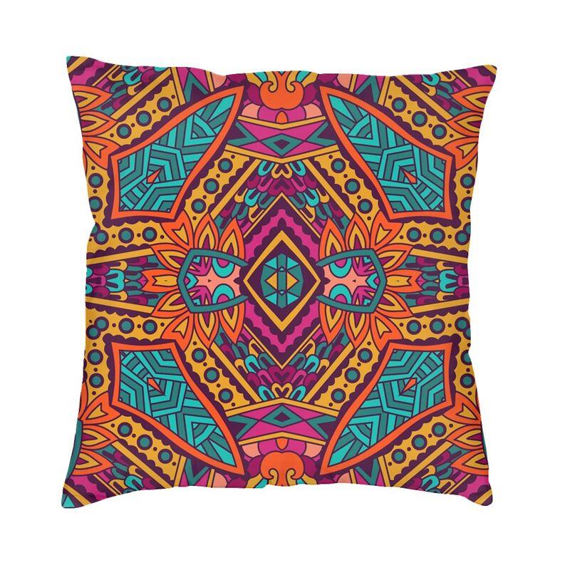Geometric Ankara Pattern Cushion Cover African Tribal Art Velvet Luxury Pillows Case Decor Home xcm Decorative Pillowcases