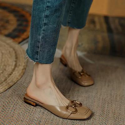 Туфли женские плоские шлепанцы нескользящие мюли женские тапочки обычные стильные сандалии по акции уникальные дизайнерские роскошные туфли