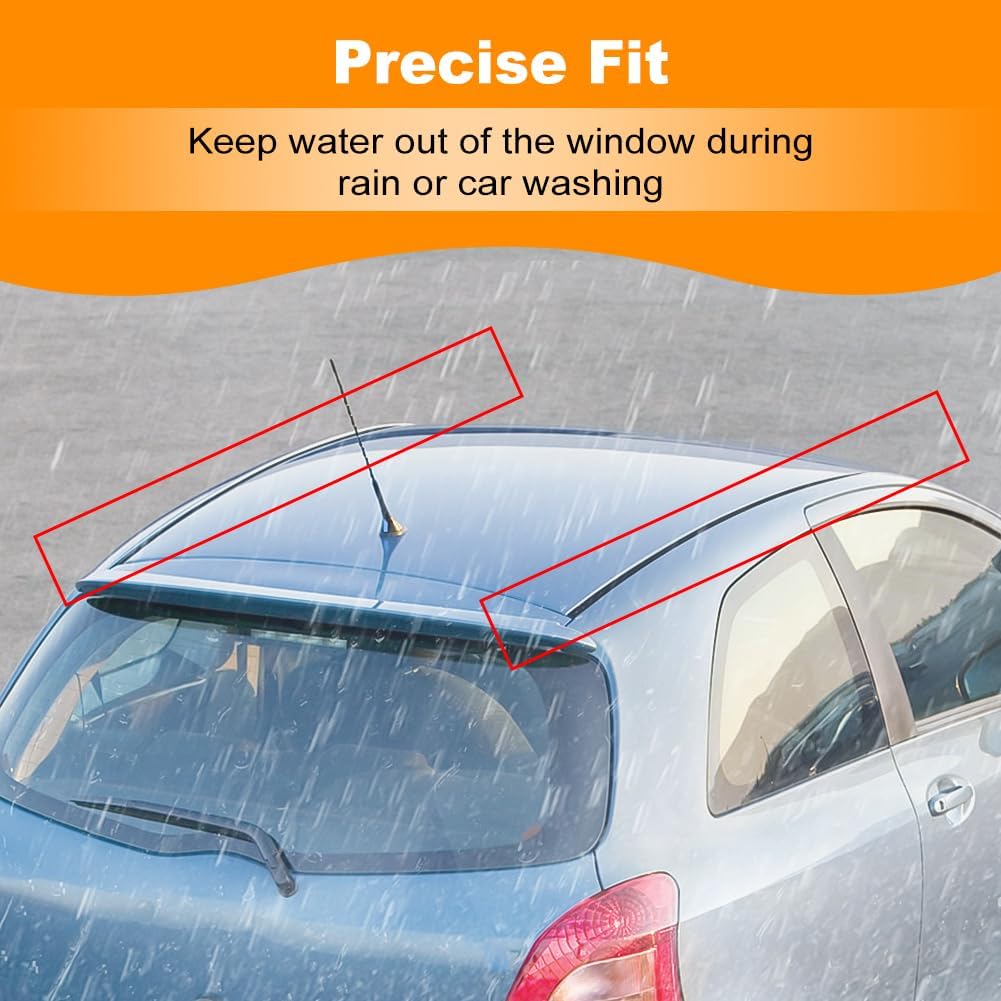 JDMON Накладки на водостоки крыши Погодная полоса Совместимы с Toyota Yaris Хэтчбек 2007 2008 2009 2010 2011, Замена 75551-52130, Левая и Правая, 2