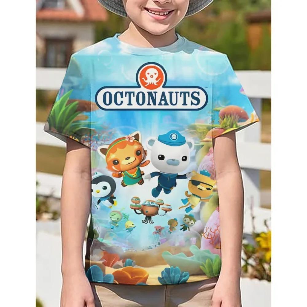 Summer The Octonauts Boys/girls O-neck 3D Printing Children T-shirt High Quality trend short sleeve Kids Comfortable Soft Tees