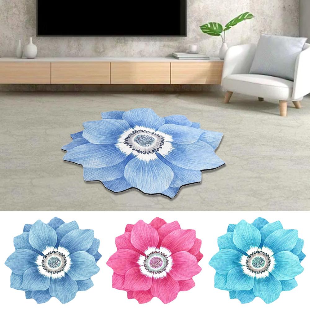 Peony Flower Carpet Pastoral Blanket Baby Crawl Door Gasket Living Room Tea Table Bedside