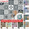 Retro Painted Tile Sticker Kitchen Oil-proof Wall Stickers Bathroom Waterproof Floor Stickers Stairs Stickers