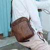 Кожаная мужская сумка Большая вместительная сумка через плечо Сумка-мессенджер Повседневная мужская сумка из коровьей кожи в стиле ретро Мужская сумка через плечо
