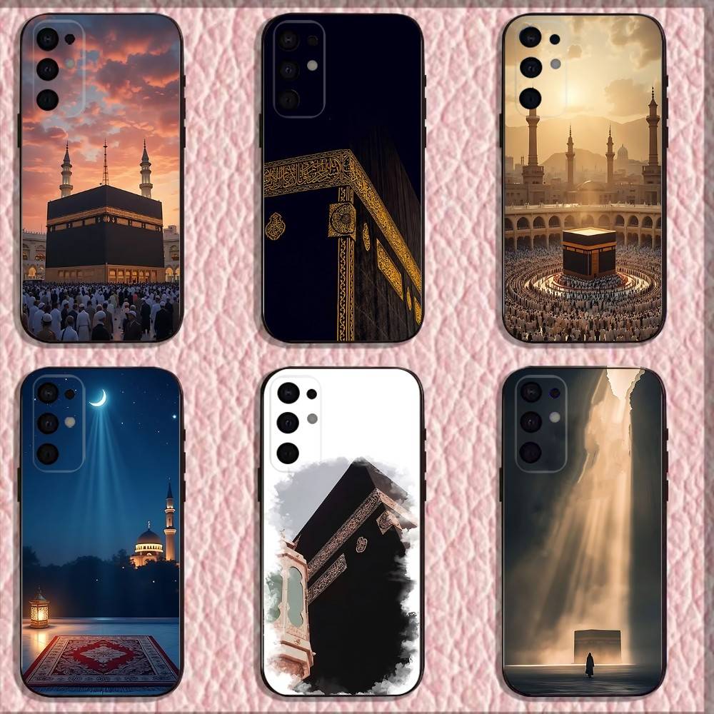 Мусульманский и Кааба Чехол для телефона для Samsung S25, S24, S21, S22, S23, S30, Ultra, S20, Plus, Fe, Lite, Note, 10, 9, 5G Черный Чехол