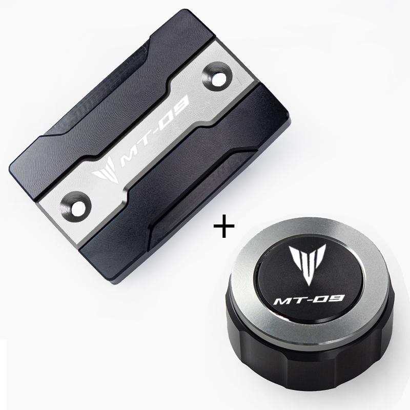 Front and Rear Brake Fluid Reservoir Caps and Rear Brake Reservoir Cover Accessories For Yamaha MT09 Mt-09 MT 09 SP