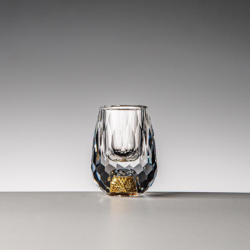 Набор рюмок с золотой фольгой – Хрустальные бокалы для белого вина, Настраиваемые с логотипом