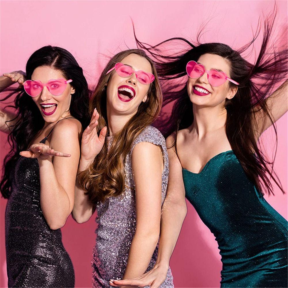 Funny Gradient Lenses Colorful Party Sun Glasses Heart-shaped Sunglasses Shades Heart Glasses