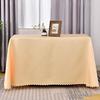Yousheng Tablecloth Solid Color Design Wrinkle-Resistant Lace Detail Conference Room Table Cover Business Home Table Decor