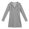 Plus Size Women's Zip-Up Hooded Sweatshirt Dress - Long Sleeve, Mid-Length, Loose Fit, Suitable for Spring & Autumn