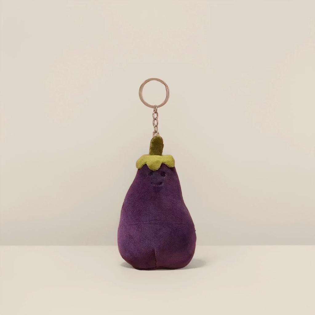 Cartoon Cute Fruit and Vegetable Plush Series Keychain Toy Peach Pear Cherry Doll Smiling Face Fruit Decoration Pet Gift