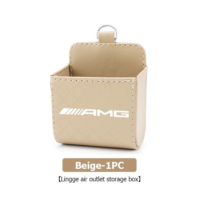 Universal Car Air Vent Organizer Box Storage Bag Phone Holder For Mercedes Benz AMG C180 C300 W124 W176 W177 C200 C260 GLC CLE