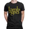 Винтажные футболки Lamb Of God Golden для мужчин, хлопковая футболка с круглым вырезом, футболки с коротким рукавом, идея для подарка, одежда