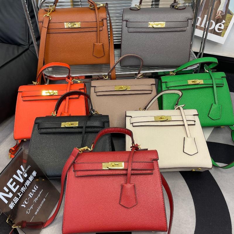 Orange Kelly Portable Platinum Bag New Retro Fashion Women's Second Generation Mini Kelly Light Luxury