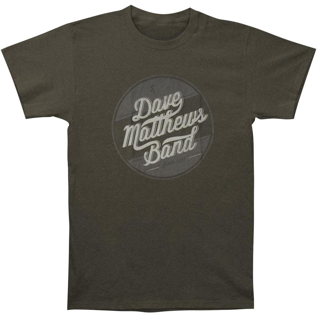 Men's Dave Matthews Band Circle Logo Slim Fit T-Shirt Mens Womens Tees Top Charcoal
