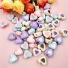 Love Heart 14.4*12.9mm For Bracelet Earring Making Loose Beads Acrylic DIY Jewelry Accessories Two Color