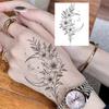 1 Sheet Rose Butterfly Flower Temporary Tattoos For Women Hand Arm, Fake Tattoo Sticker Waterproof Long Lasting Realistic Tatoos