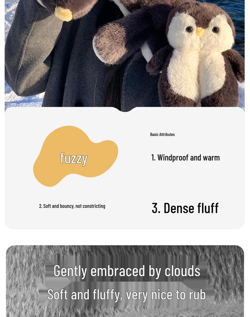 Пингвин Хлопковые Плюшевые Нескользящие Домашние Тапочки для Детей и Пар - Теплые, Милые, Утолщенные