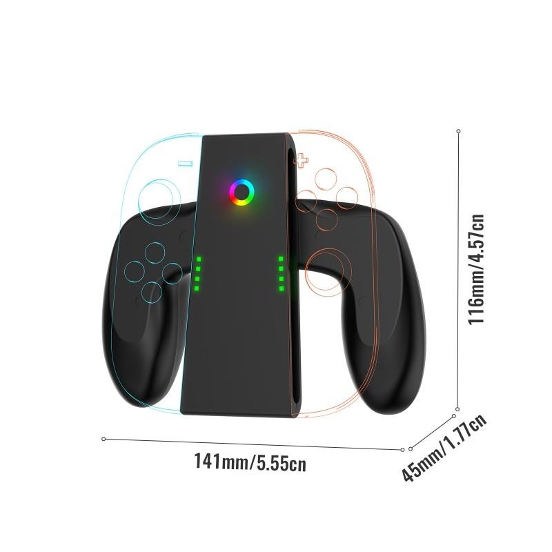 Charging Grip for Switch 2 JoyCon Multi-Function Handle Holder Type-C Charging Dock Grip Adapter for NS Switch2 Accessories