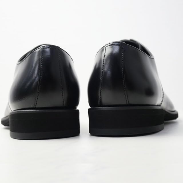 Kenford KP26 Genuine Leather Business Shoes, Plain Toe, Made by Regal, Men's, Black, Size 25.5cm