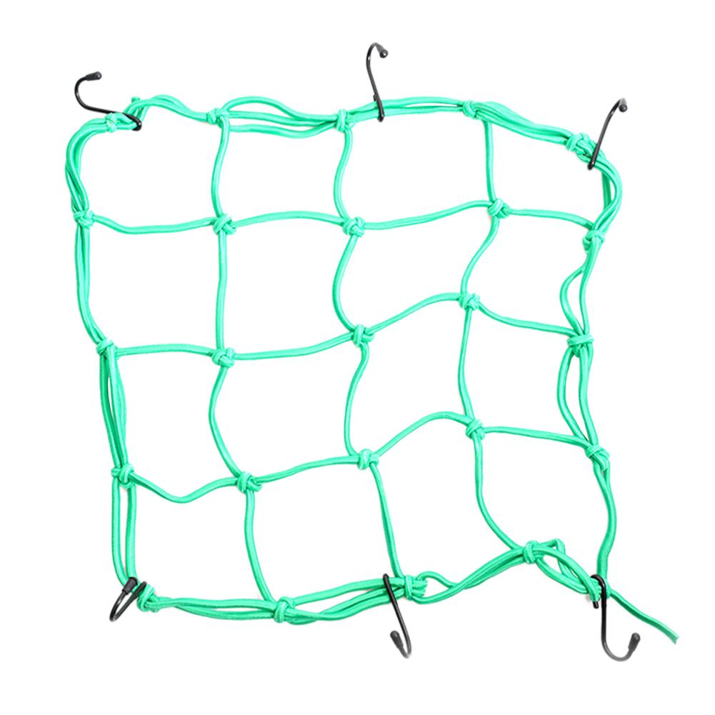 Rede elástica para bagagem de carga com 6 ganchos para cesta de bolsa de bicicleta traseira, scooters, capacete de motocicleta, rede de carga nova