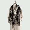 Autumn New Versatile Maillard Plaid Jacquard Scarf Women's Fashion Warm and Cold Scarf with Decorative Shawl