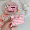 Bear Flower Coin Purse Canvas Cloth Envelope Wallets Simple Mini Cash Wallet  Female