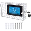Universal Thermostat Lock Box With Key,Clear Large Thermostat Cover For Thermost