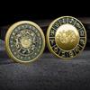 European and American commemorative coins, twelve zodiac gold coins, diamonds, coins, tarot, wishes, sun god, Christmas gift, Stocking stuffers