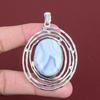 Голубой кружевной агат кулон драгоценный камень кулон 925 стерлингового серебра кулон лечебный камень ювелирные изделия ручной работы кулон подарки для друга антикварные ювелирные изделия