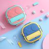 Крышка из нержавеющей стали для пикника Bento Box с отделением для детей Металлические ланч-боксы Изолированные дорожные герметичные контейнеры для еды