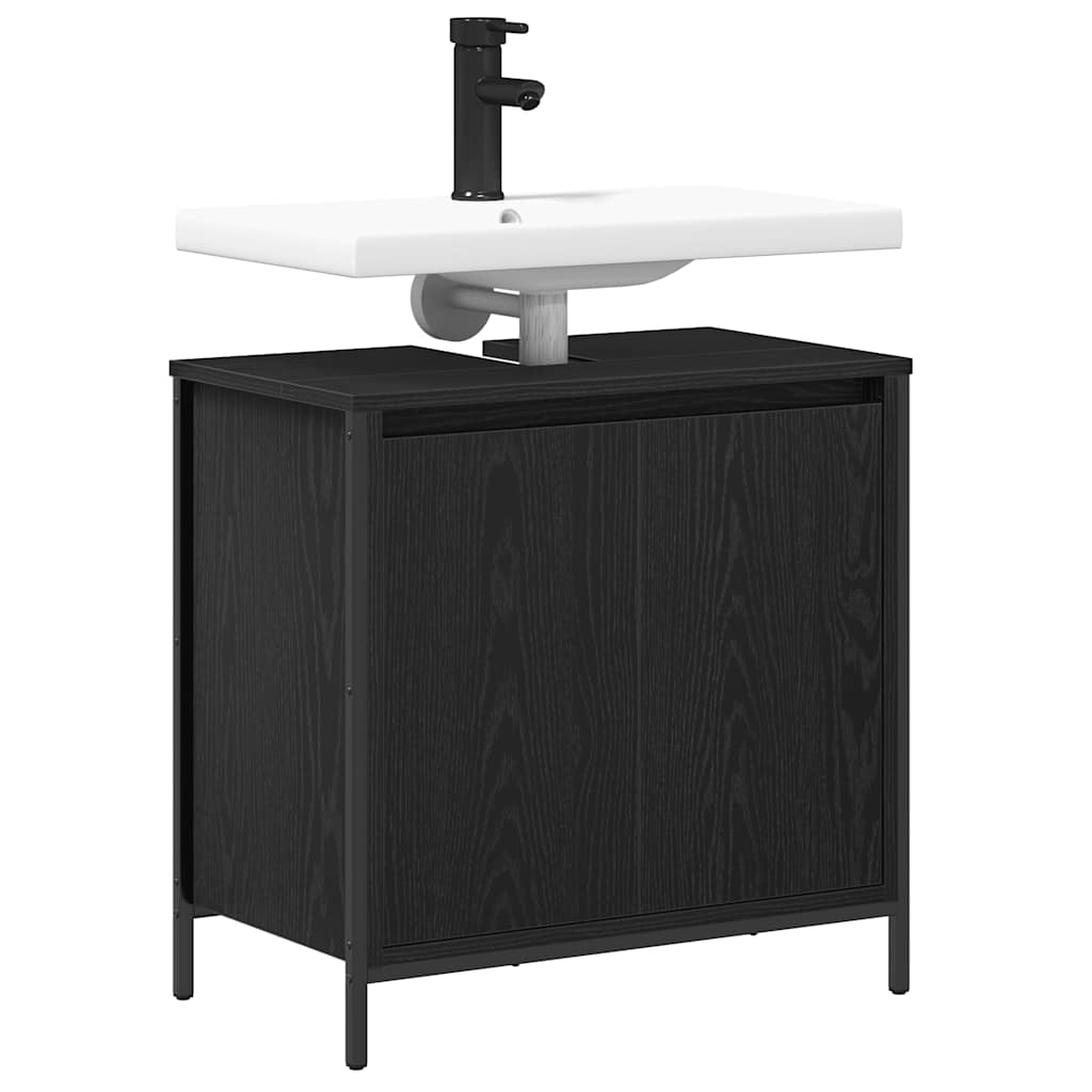 Black Bathroom Vanity Cabinet 60 x 34.5 x 60 cm