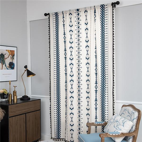 Вязаная крючком полупрозрачная ажурная занавеска для украшения гостиной в стиле бохо, балкона, спальни, готового эркера, художественный декор