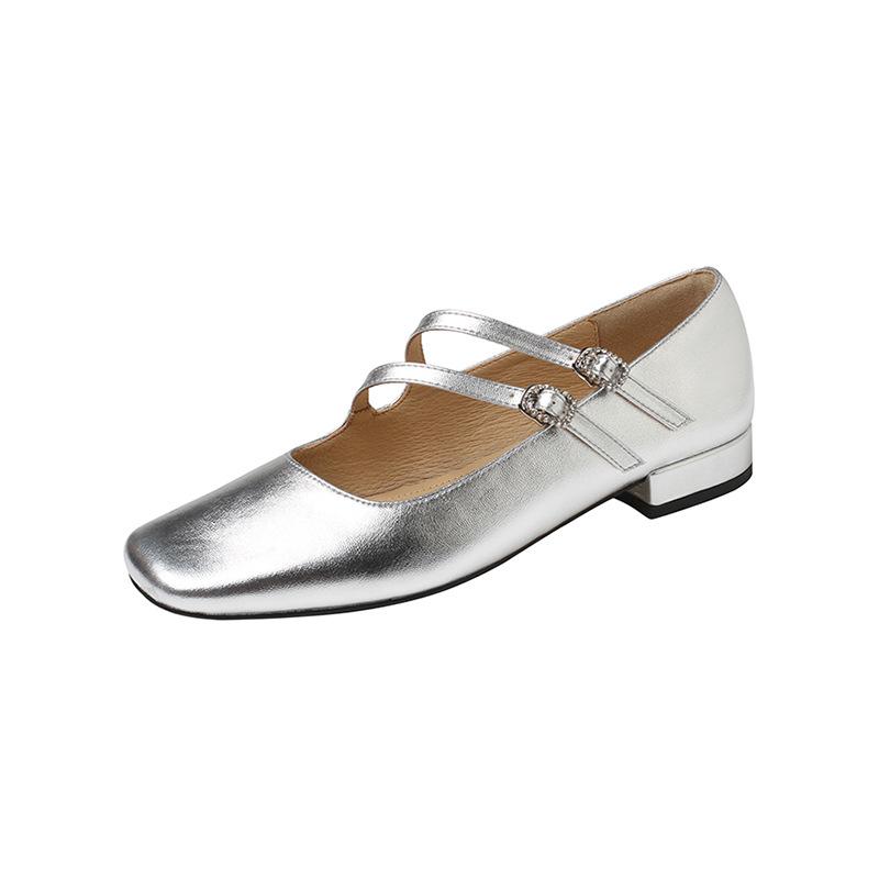 Французские серебряные квадратные повязки на голову с одним словом, туфли Мэри Джейн на низком каблуке, маленькие милые, легкая пряжка-застежка, женские, черные, бордовые, в горошек