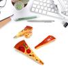 5x Black Ink Ballpoint Pen with Magnetic Sticker Smooth Writing Pen Pizza Shaped Signature Pen Refrigerator Sticker