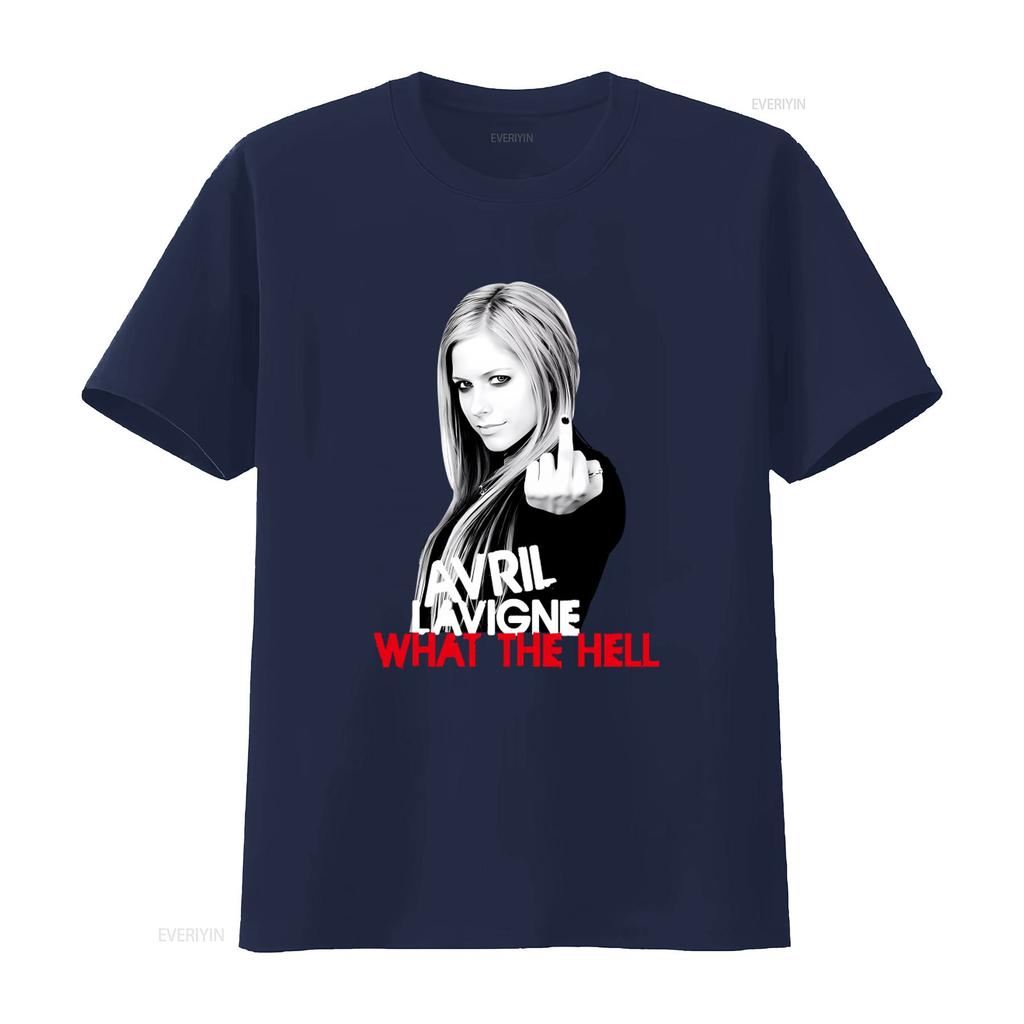 Avril Lavigne What The Hell T Shirt Canadian Singer Inspired Design for Fans vintage Washed graphic streetwear designer clothes