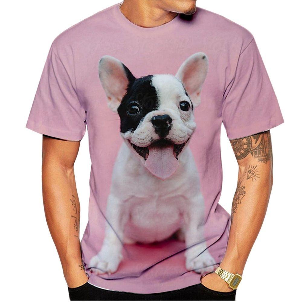 Animal French Bulldog 3D Print T Shirts Summer Men's O-Neck Short Sleeve T-shirt Oversized Streetwear Boys Kids Cute Tees Tops