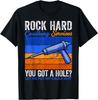 Rock Hard Caulking Services Pertmunsv Взрослая юмористическая надпись Смешная футболка для ремонта