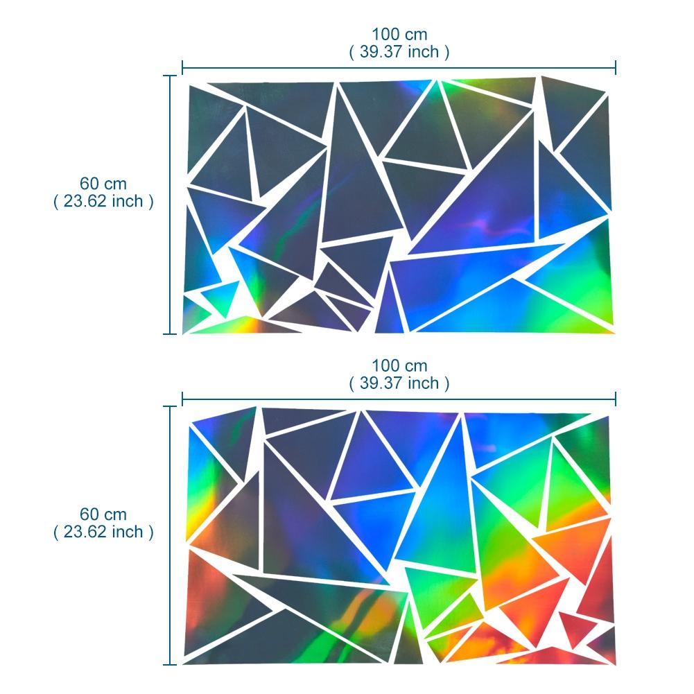 Наклейка с изображением треугольников хамелеона, боковые графические наклейки на кузов автомобиля, автомобильные наклейки на капот, крышка двери, виниловые наклейки из ПВХ для внешнего оформления 2 шт.