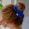 Складчатая резинка для волос 'Цветок груши'