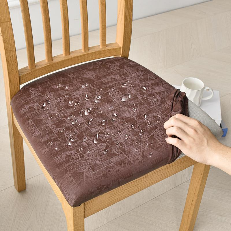 Водонепроницаемый чехол на сиденье обеденного стула, эластичный чехол на сиденье для стула в столовой, протектор, накидка для кухни, отеля, вечеринки, банкета