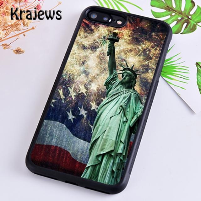 Krajews Чехол для телефона с американским флагом Для iPhone 17 Air 16 15 14 plus 11 12 13 pro max coque Оболочка Fundas