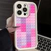 Phone Case for iPhone 17 Air 16E 15 16 Pro Max Fashion Building Blocks Pattern Cover 14 Plus 13 12 Mini Soft Shell Silicone Fund