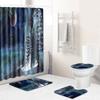 Thriller Skull Bathroom Shower Curtain Floor Mat Toilet Cover Foot Mat Four-Piece Set
