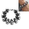 Металлический браслет с черепом на Хэллоуин, винтажные браслеты в готическом стиле, идеально подходят для повседневной носки, хип-хоп, панк, украшения для вечеринок, декор