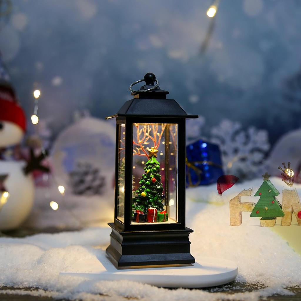 Christmas Festive Lantern: Small Night Light & Table Ornament