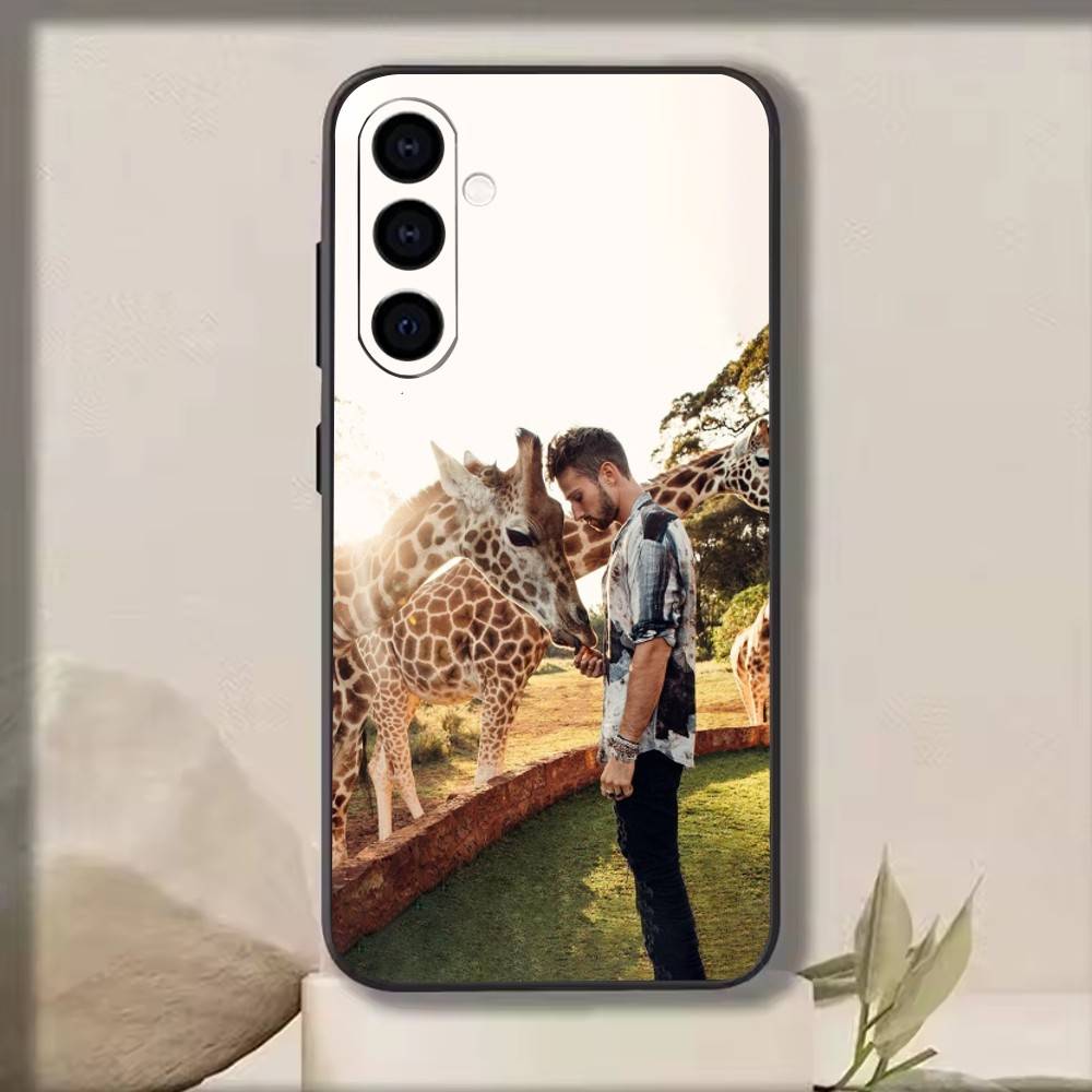 Sam Kolder Чехол для телефона для Samsung Galaxy A73, A72, A71, A70, A53, A52, A51, Другие Мягкий черный чехол