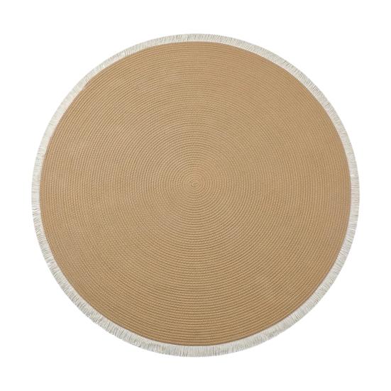 Хлопковый Веревочный Коврик для Кошек Круглый Когтеточка для Кошек Мягкий Моющийся Ковер с Кисточками Двусторонний Плетеный Напольный Коврик для Спальни Гостиной Зоны Отдыха Кошек